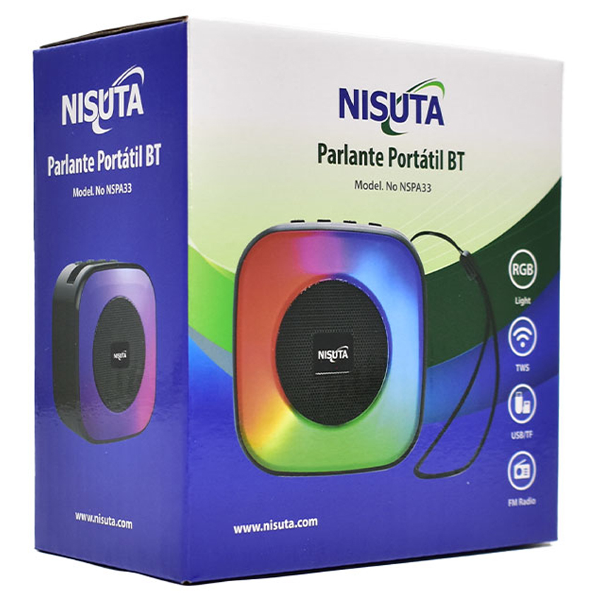 Parlante Nisuta Ns-Pa33 Con Rgb